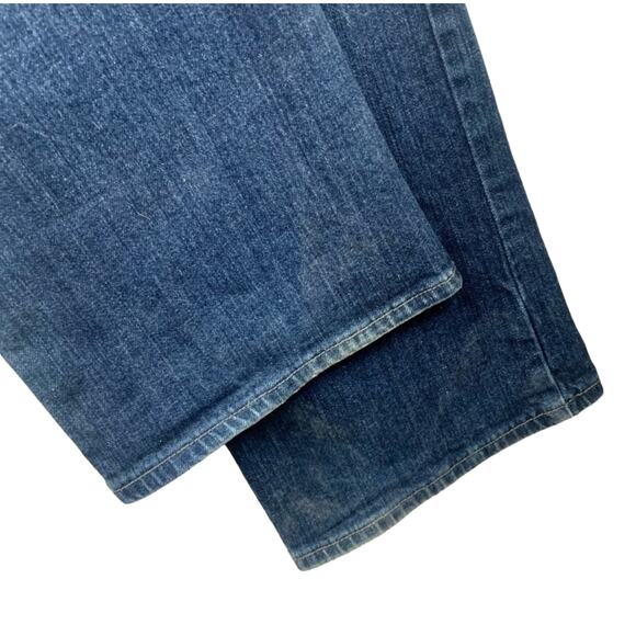 VTG FOX Racing Bootcut Denim Jeans Womens SZ 7 Rhinestone Embellished Logo Y2K - Picture 9 of 11